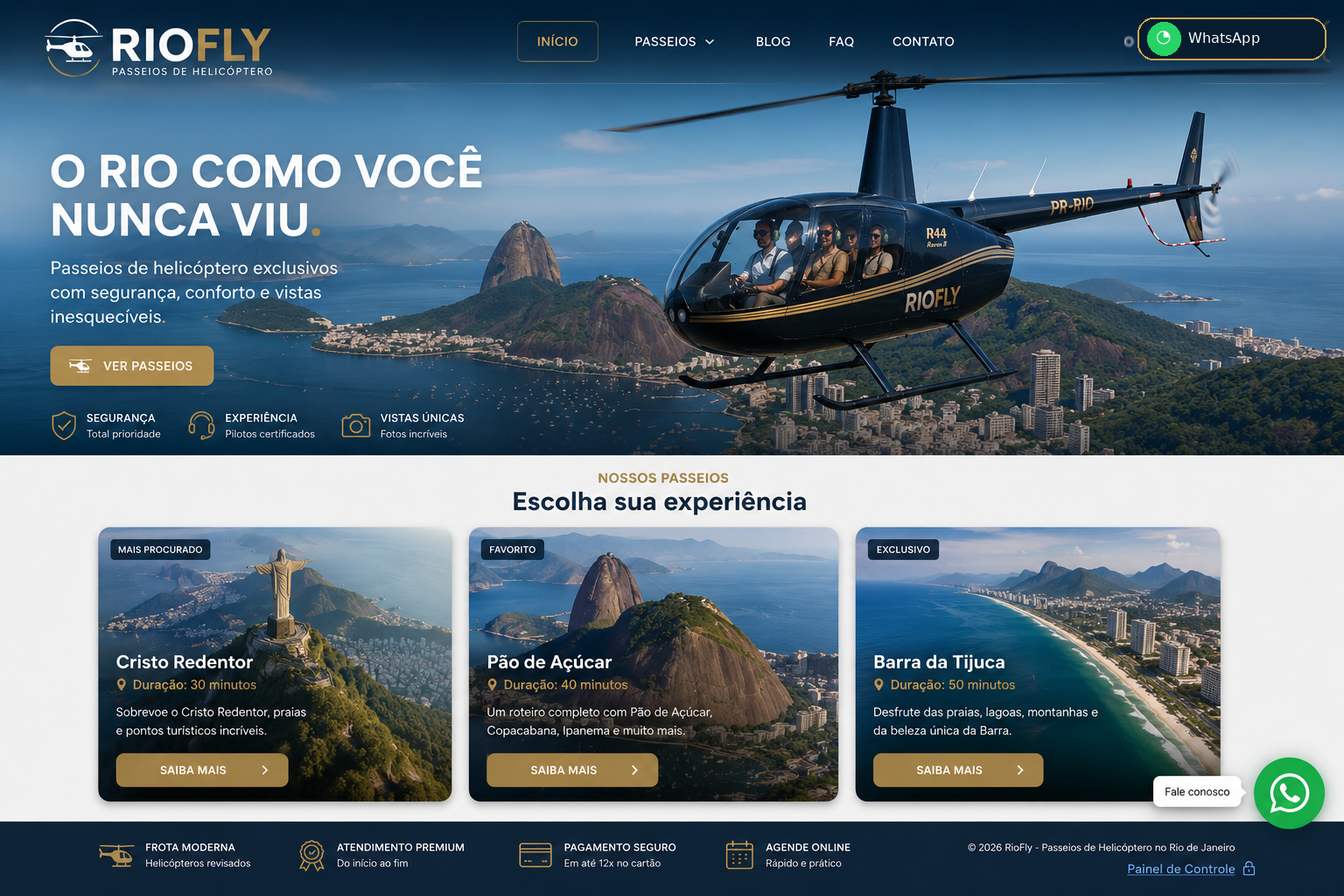 RioFly — passeios de helicóptero no Rio de Janeiro
